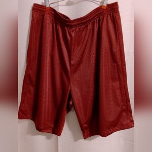 Pro Sport Men's Burgundy Mesh Shorts